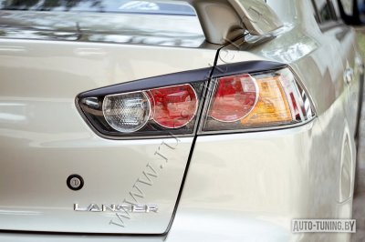 Ресницы на задние фары Mitsubishi Lancer (X) 